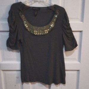 INC Short Sleeve Sequin Top